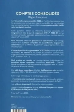Comptes consolidés. Edition 2022, Marie-Jeanne Morvan