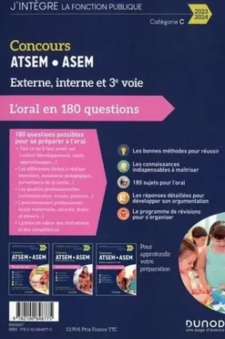 Concours ATSEM/ASEM, Externe, interne et 3e voie. L'oral en 180 questions, Edition 2023-2024, Corinne Pelletier