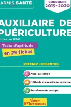 Concours Auxiliaire de puériculture Entrée en IFAP. Tests d'aptitude en 29 fiches, Edition 2019-2020, Marc Delabrière
