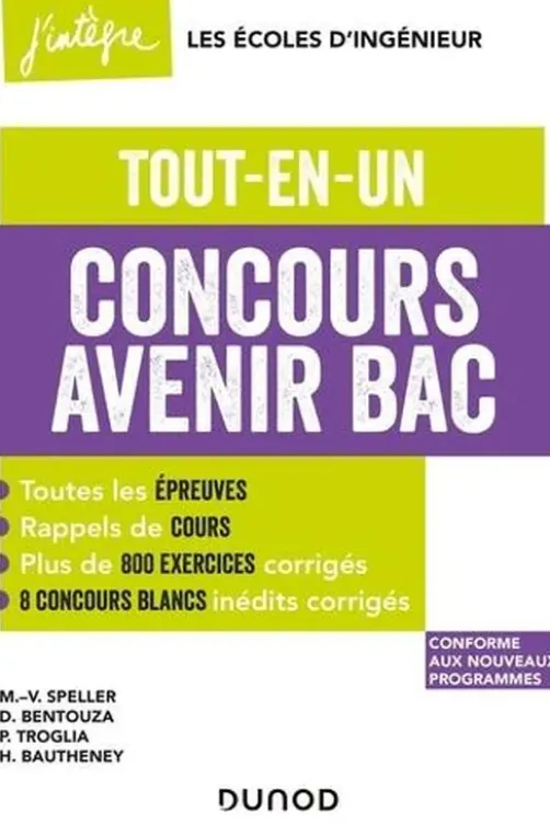 Concours Avenir Bac. Tout-en-un, Edition 2021, Marie-Virginie Speller