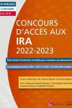 Concours d'accès aux IRA Catégories A+ et A. Edition 2022-2023, Florent Baude