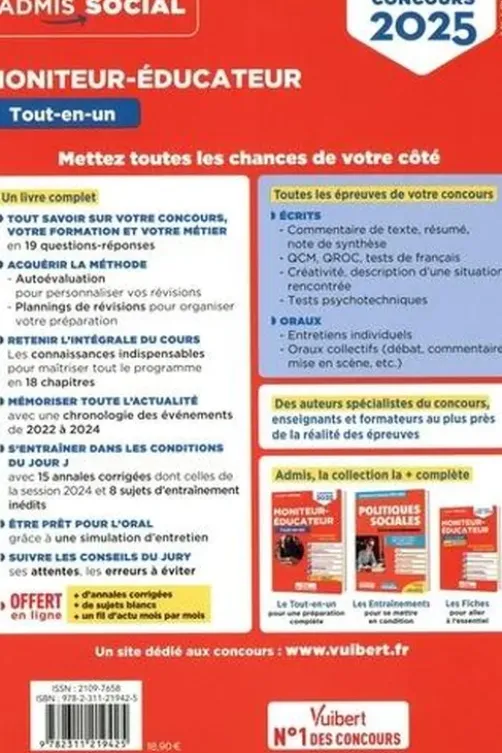 Concours moniteur-éducateur. Tout-en-un, Edition 2025, Georges Bergeron