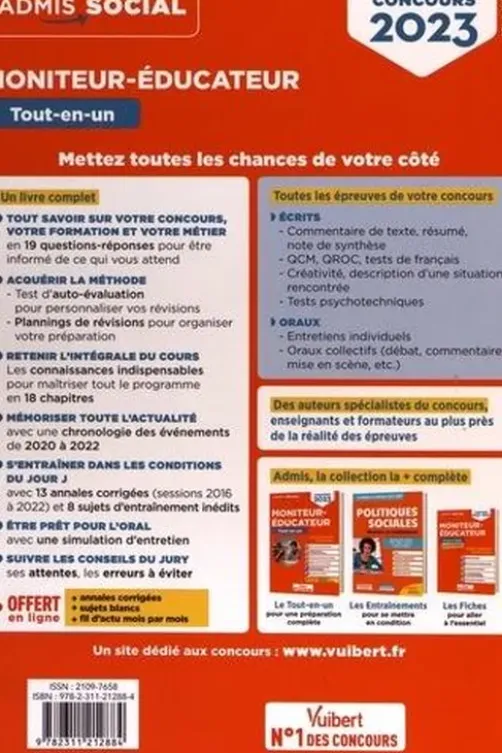 Concours moniteur-éducateur. Tout-en-un, Edition 2023, Georges Bergeron