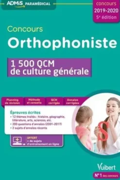 Concours orthophoniste. 1 500 QCM de culture générale, Edition 2019-2020, Mélanie Hoffert