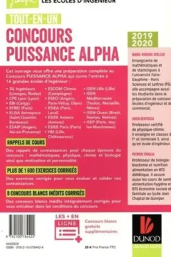Concours puissance alpha. Edition 2019-2020, Marie-Virginie Speller