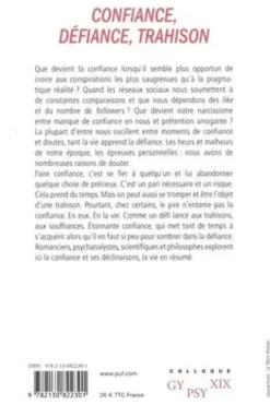 Confiance, défiance, trahison. Colloque GYPSY XIX, Muriel Flis-Trèves
