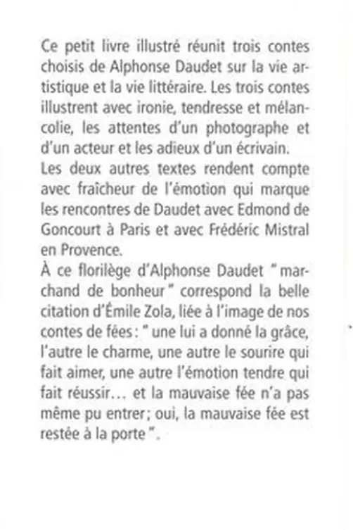 Contes choisis d'arts et lettres, Alphonse Daudet