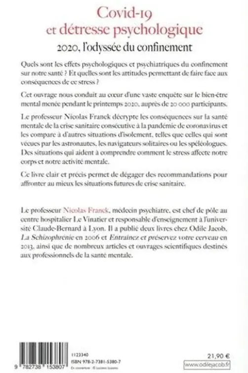 Covid-19 et détresse psychologique. 2020, l'odyssée du confinement, Nicolas Franck