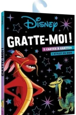 Créatures magiques et Dragons. 5 cartes à gratter et 1 stylet en bois, Disney