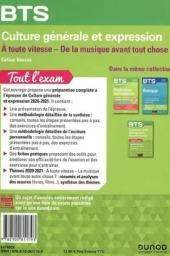 Culture générale et expression BTS. Tout l'exam, Edition 2020-2021, Céline Vassas