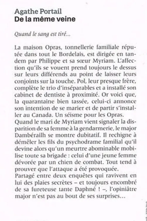 De la même veine [EDITION EN GROS CARACTERES, Agathe Portail