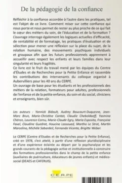 De la pédagogie de la confiance, Marie-Claude Egry