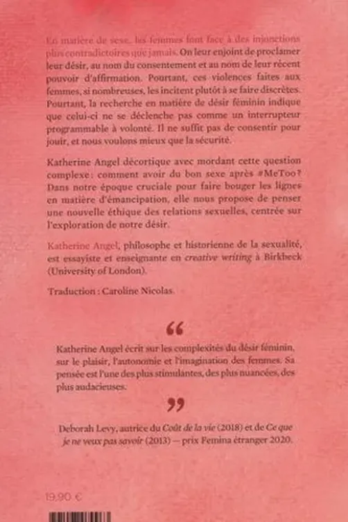 Demain le bon sexe. Les femmes, le désir et le consentement, Katherine Angel
