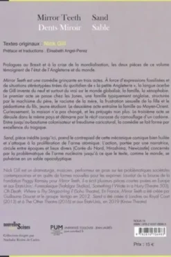 Dents miroir ; Sable. Edition bilingue français-anglais, Nick Gill