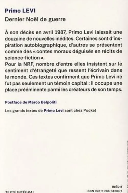 Dernier Noël de guerre, Primo Levi