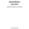 Dernières leçons. Collège de France 1968 et 1969, Emile Benveniste