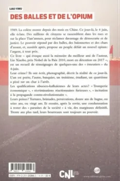 Des balles et de l'opium, Yiwu Liao