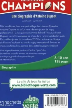 Destins de champions Tome 5 : Une biographie de Antoine Dupont. Au-dessus de la mêlée, Luca Caioli