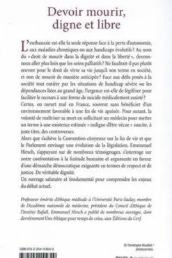 Devoir mourir, digne et libre, Emmanuel Hirsch