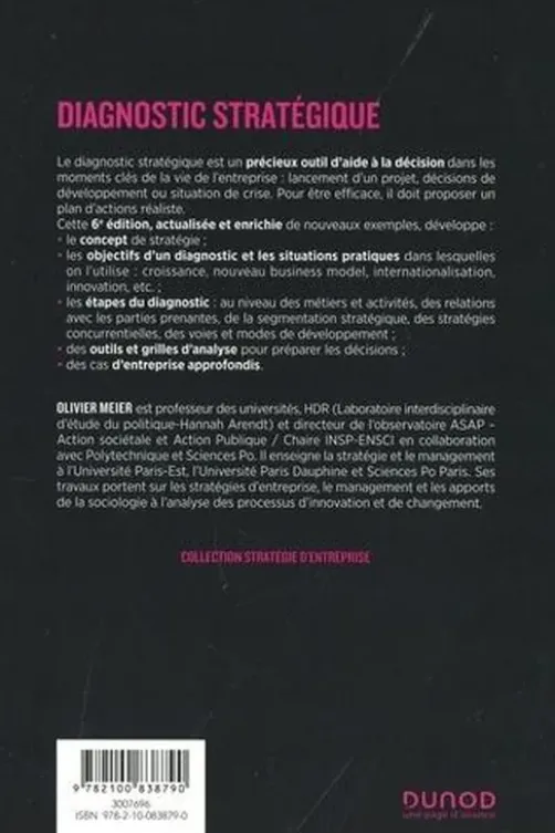 Diagnostic stratégique. Compétitivité, performance et création de valeur, 6e édition, Olivier Meier