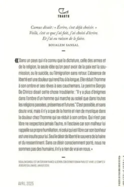 Discours pour le prix de la Paix des libraires et éditeurs allemands. Francfort-sur-le-Main, 16 octobre 2011, Boualem Sansal