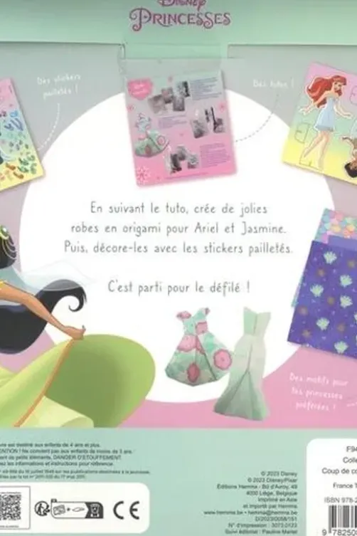 Disney Princesses. Mon dressing en origamis Ariel et Jasmine