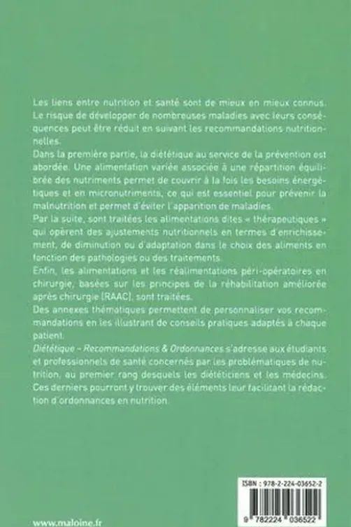 Diététique. Recommandations & ordonnances, Edition 2022, Nathalie Masseboeuf