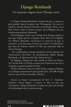 Django Reinhardt. Un musicien tsigane dans l'Europe nazie, Gérard Régnier