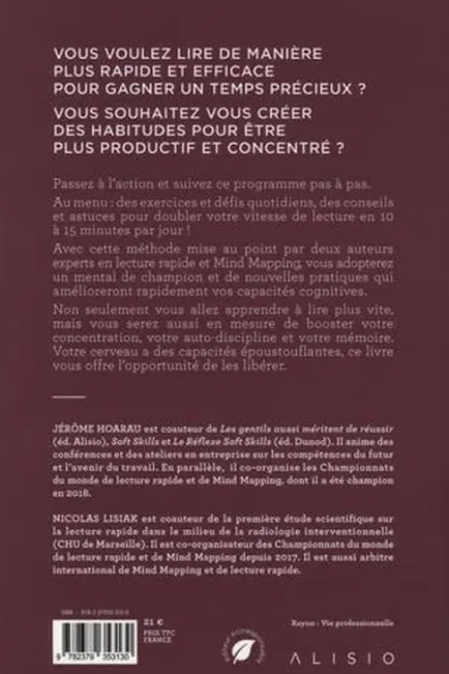 Doublez votre vitesse de lecture en 30 jours, Jérôme Hoarau