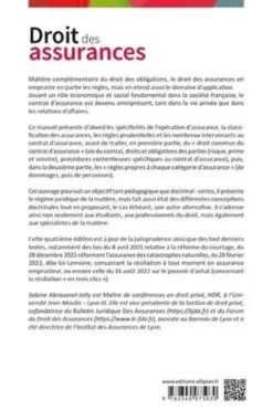 Droit des assurances. 4e édition, Sabine Abravanel-Jolly