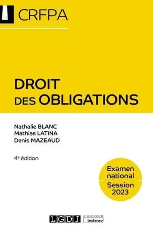 Droit des obligations. Edition 2023, Nathalie Blanc