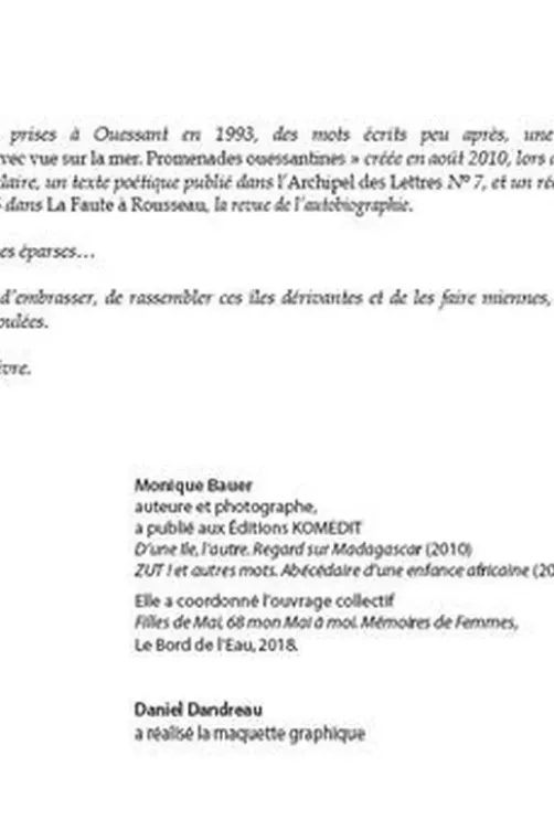 Désir d'Ouessant, Monique Bauer