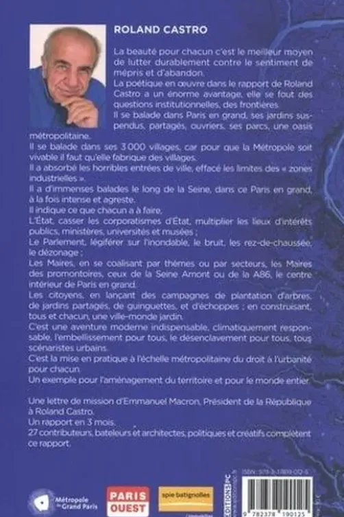 Du Grand Paris à Paris en grand, Roland Castro