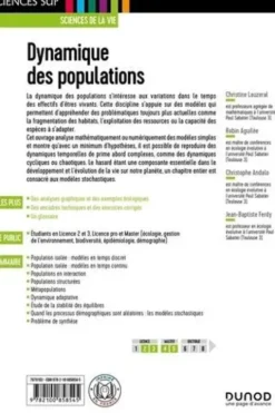Dynamique des populations - Licence 2 et 3 Master. Cours et exercices corrigés, Christine Lauzeral