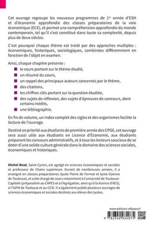 Economie sociologie & histoire du monde contemporain et Economie approfondie ECE 1e année. 2e édition, Michel Rozé