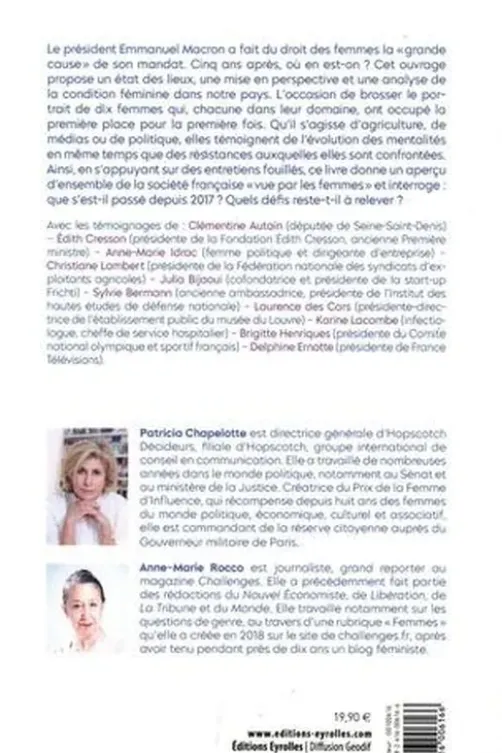 Egalité femmes-hommes : une grande cause, et après ? Les femmes qui font bouger la France, Patricia Chapelotte