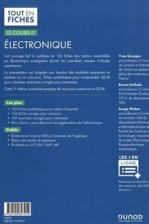 Electronique. 3e édition, Yves Granjon