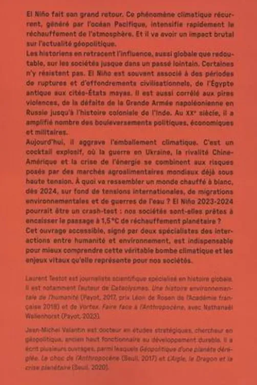El Niño. Histoire et géopolitique d'une bombe climatique, Laurent Testot