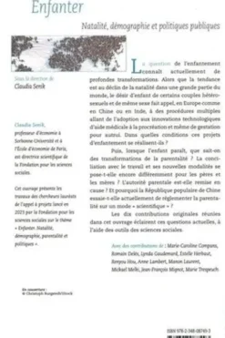 Enfanter. Natalité, démographie et politiques publiques, Claudia Senik