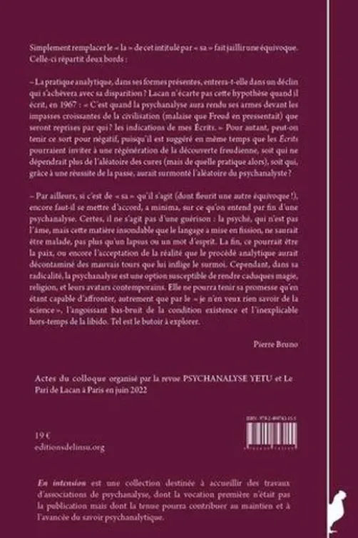 En finir avec la psychanalyse ?, Pierre Bruno
