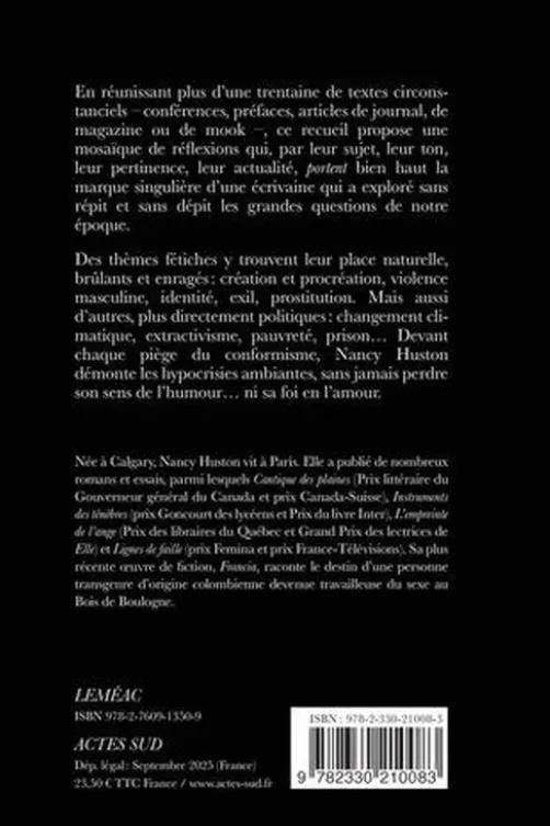 Enragée, engagée. Textes choisis 2000-2024, Nancy Huston