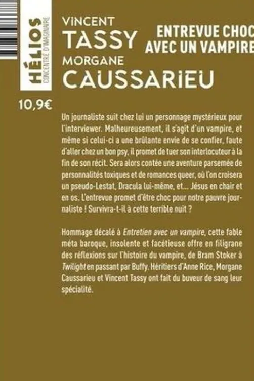 Entrevue choc avec un vampire. Chroniques des croqueurs de cou, Vincent Tassy