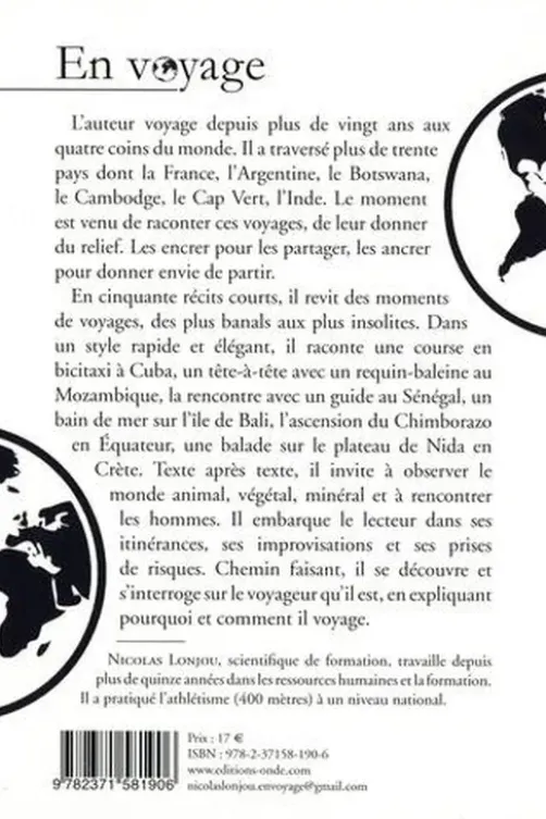 En voyage, Nicolas Lonjou