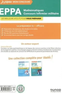 EPPA Concours Infirmier militaire. Mathématiques - 20 concours blancs, Edition 2023-2024, Antoine Broudin