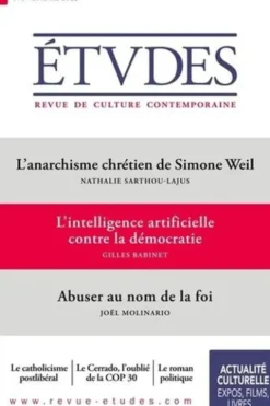 Etudes N° 4331, novembre 2025, François Euvé