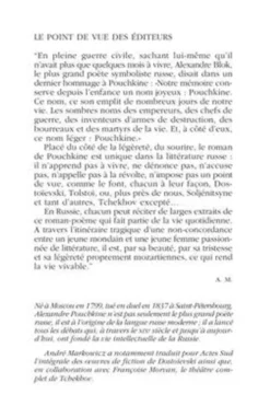 Eugène Onéguine, Alexandre Pouchkine