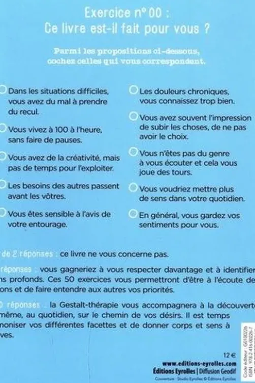50 exercices de Gestalt-thérapie. Le secret de l'instant présent, Catherine Clouzard