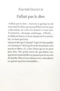 Fallait pas le dire, Salomé Lelouch