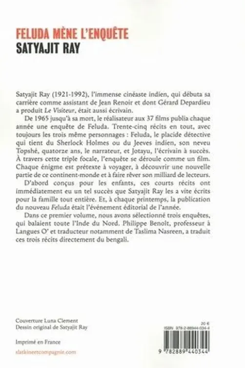 Feluda mène l'enquête, Satyajit Ray