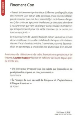 Finement con, Laurent Ruquier